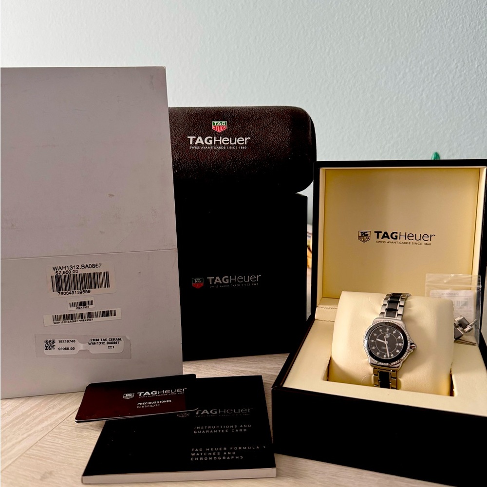 Women’s Tag Heuer Formula 1 WAH1312 Black Ceramic Diamond Swiss Watch